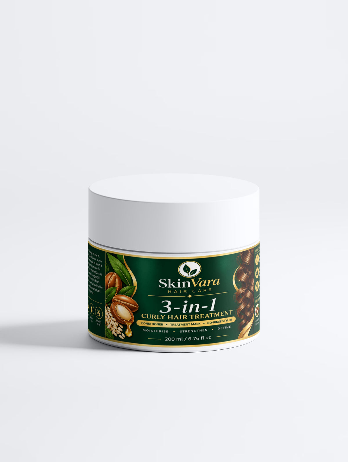 SkinVara 3-in-1 Curly Hair Treatment – 200 ml / 6.76 fl oz