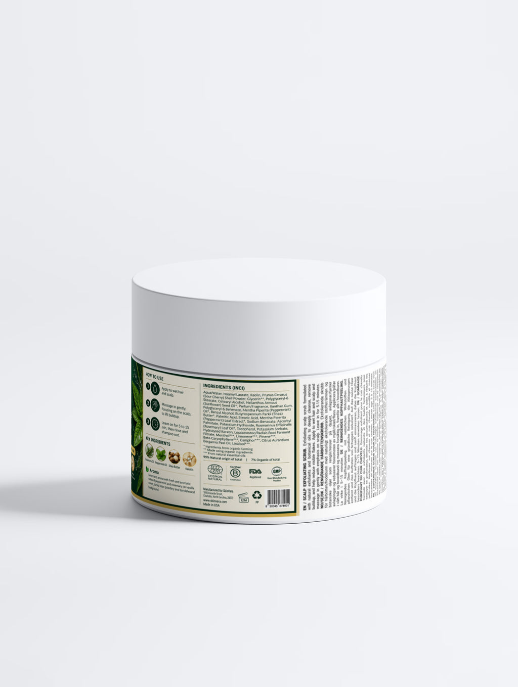 SkinVara Deep Cleanse Scalp Scrub – Rosemary & Mint – 170 ml / 5.75 fl oz